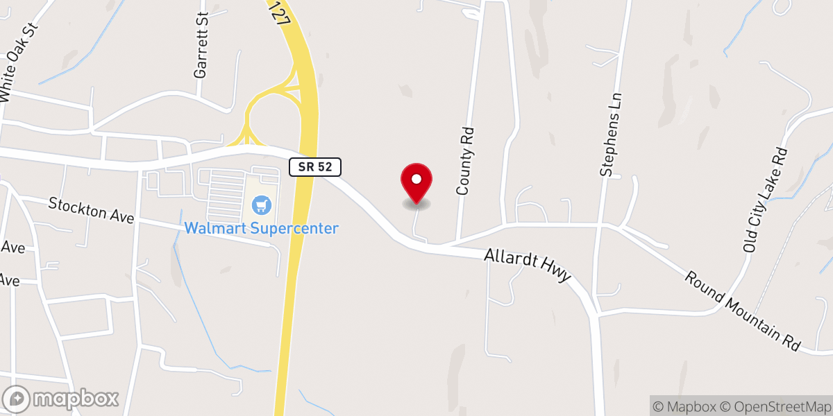 Map showing location of Faith Fellowship Church