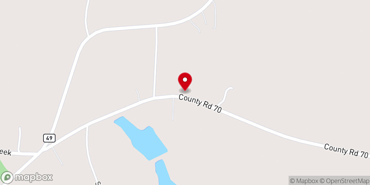 Map showing location of Mount Pisgah Church