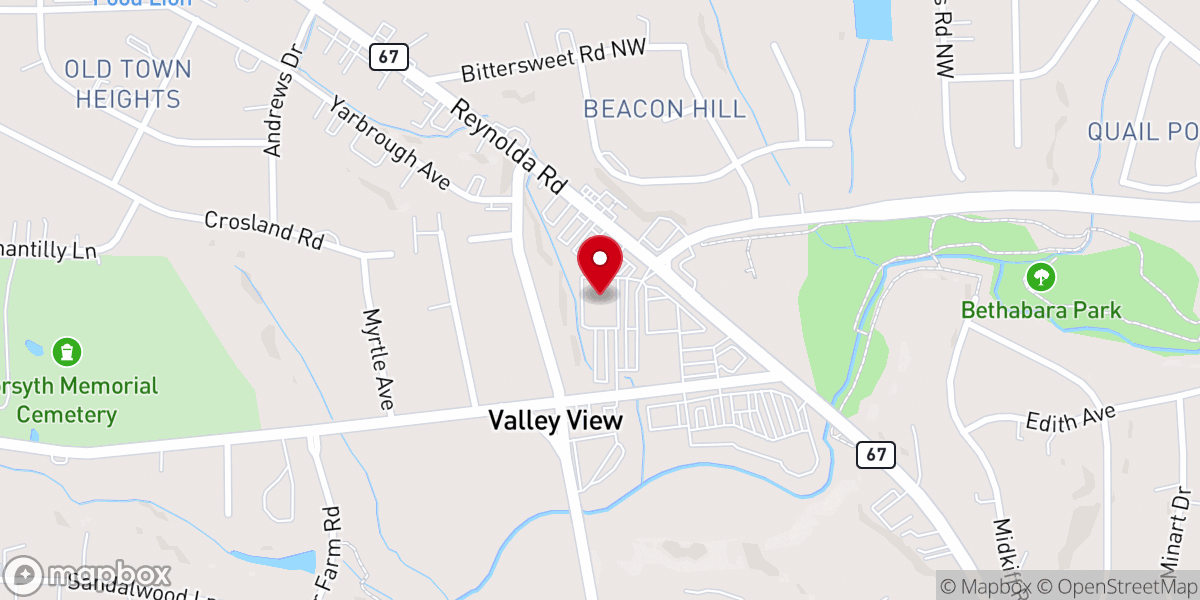 Map showing location of New Church