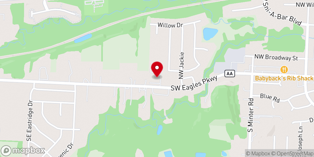 Map showing location of Faith United Methodist Church