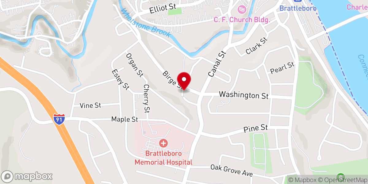 Map showing location of Rivertown Church