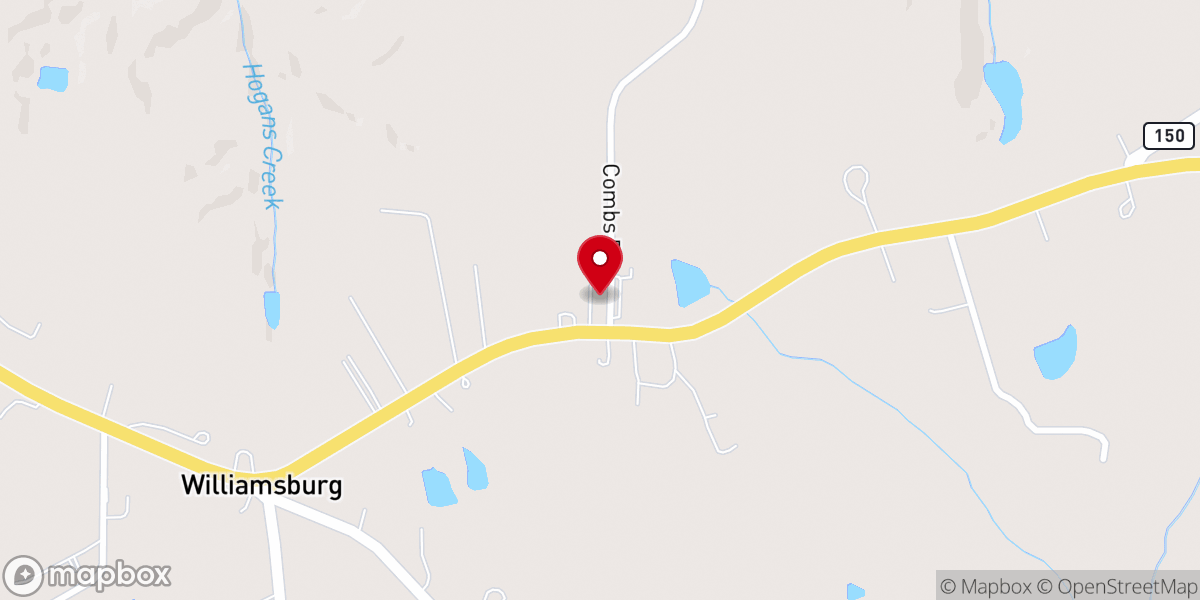 Map showing location of Thompsonville Baptist Church