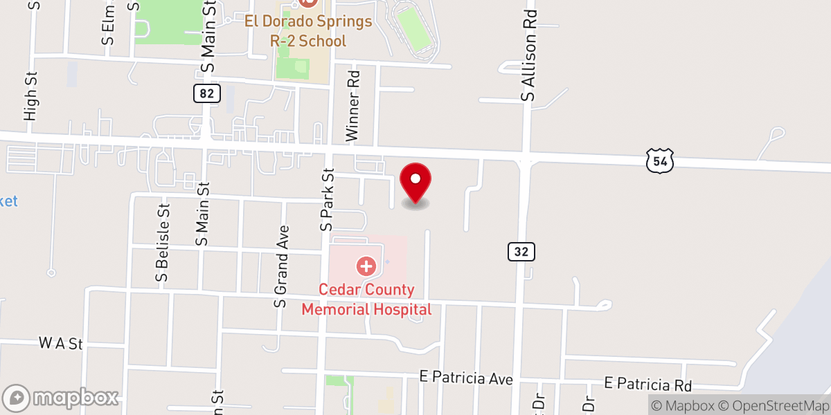 Map showing location of The Hill Church