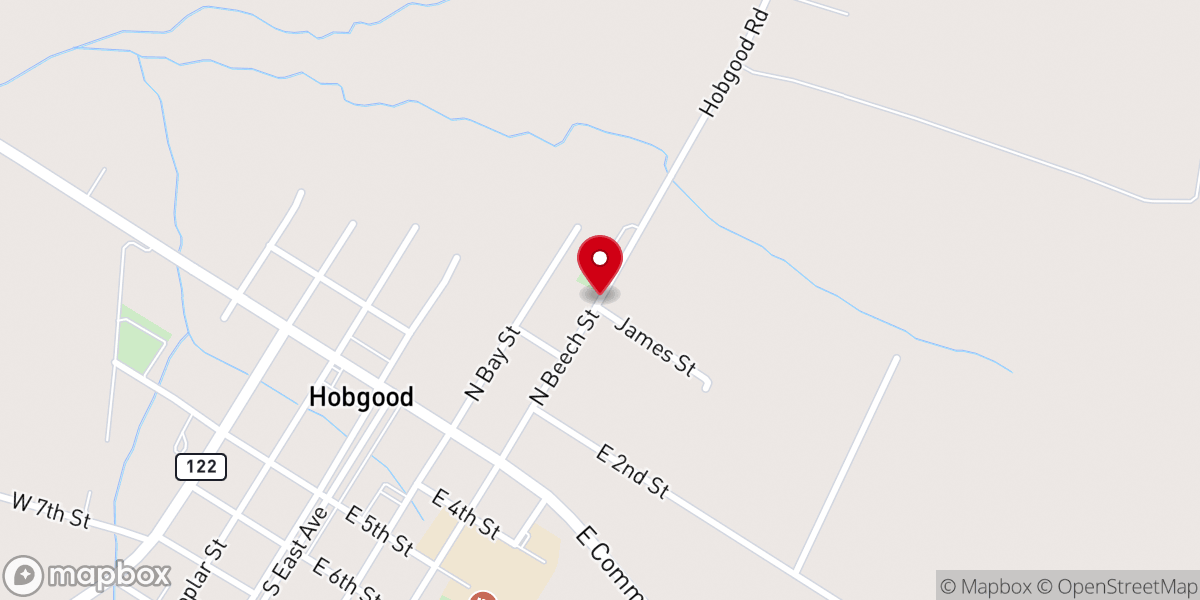 Map showing location of Hobgood Citizens Group - Food Distribution Center