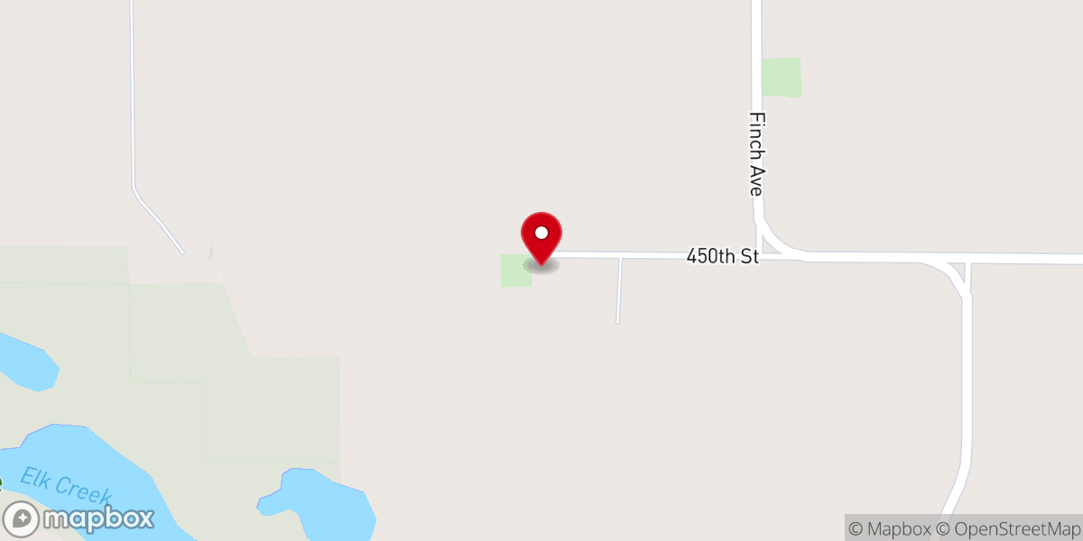 Map showing location of Somber Lutheran Church