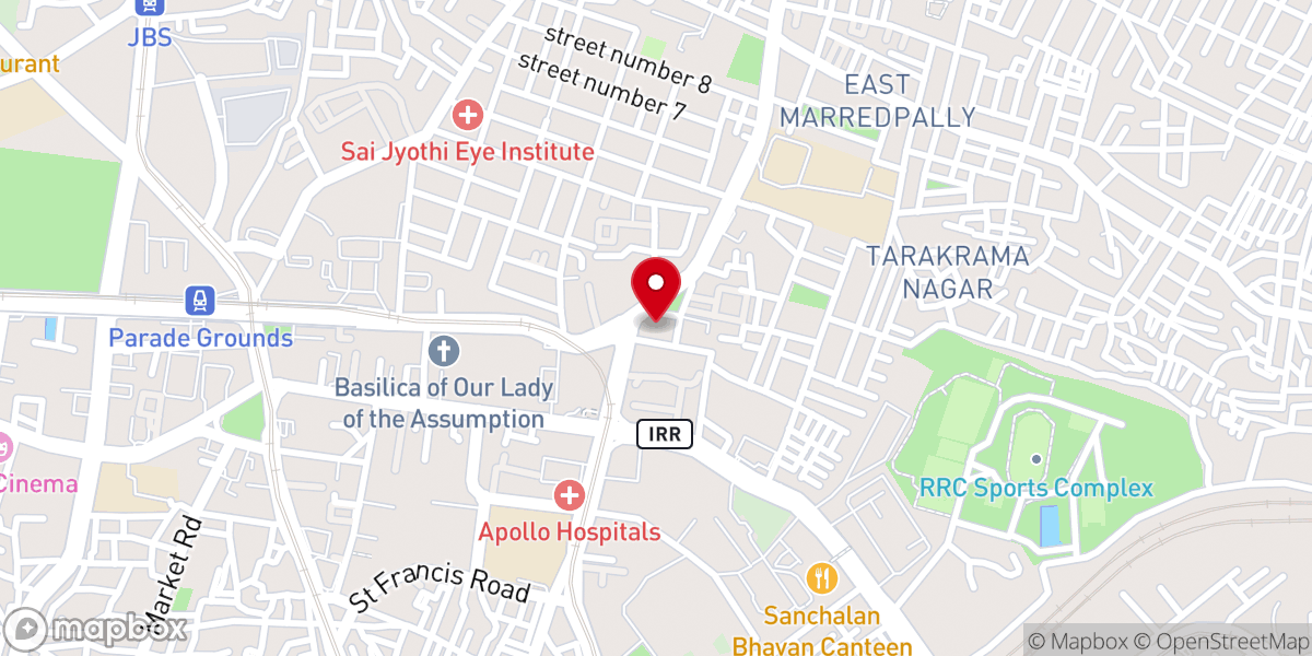 Map showing location of C.S.I ST. JOHN THE BAPTIST Church, Secunderabad