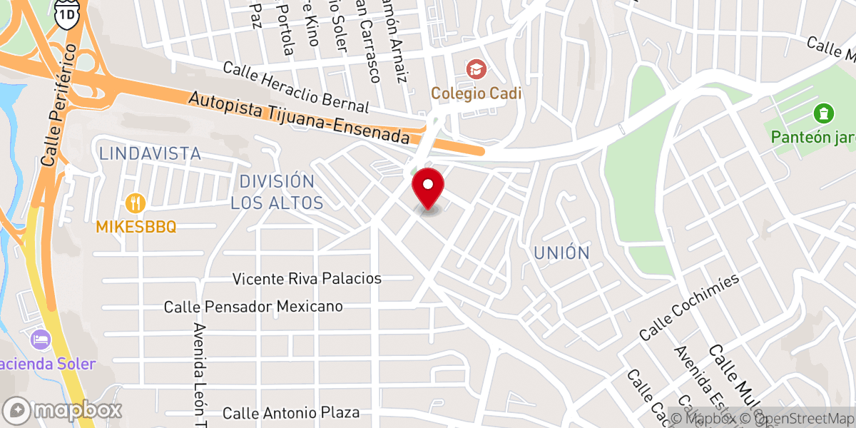 Map showing location of Fiesta Pentecostal Soler