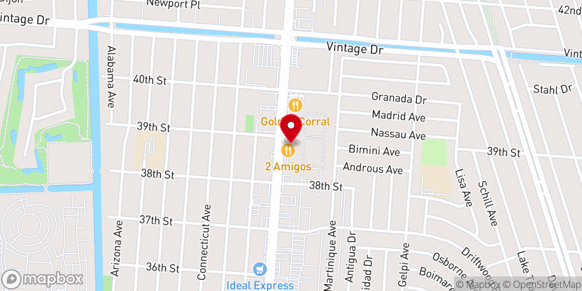 Map showing location of New Jerusalem Apostolic Ministries International (N.J.A.M.I.)