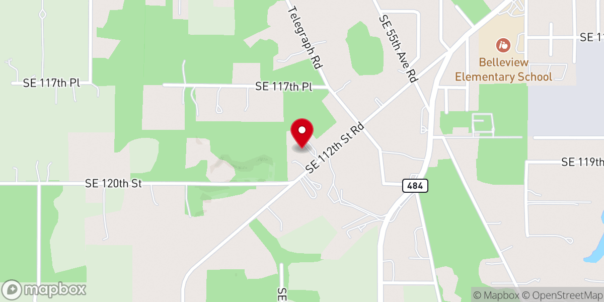 Map showing location of Belleview Seventh-day Adventist Church