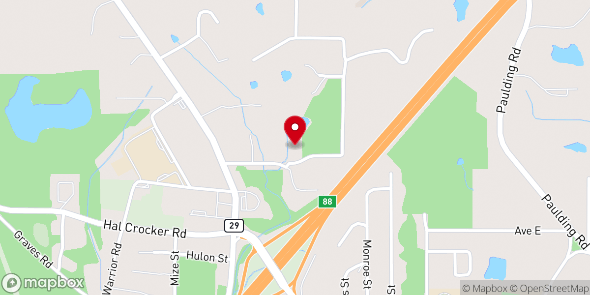 Map showing location of Alpha and Omega Missionary Church