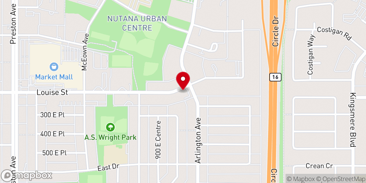 Map showing location of Calvary Church