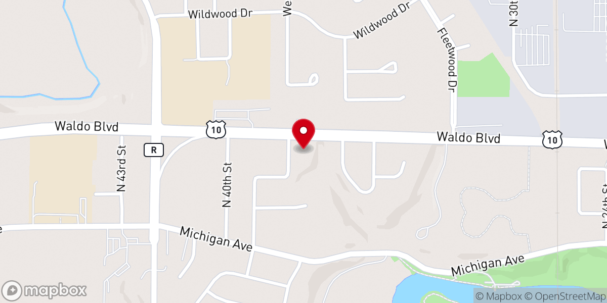 Map showing location of Manitowoc Cooperative Ministry