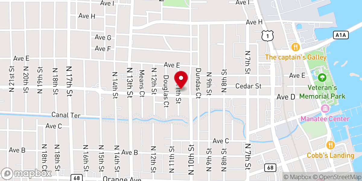 Map showing location of First Bethel Baptist Church