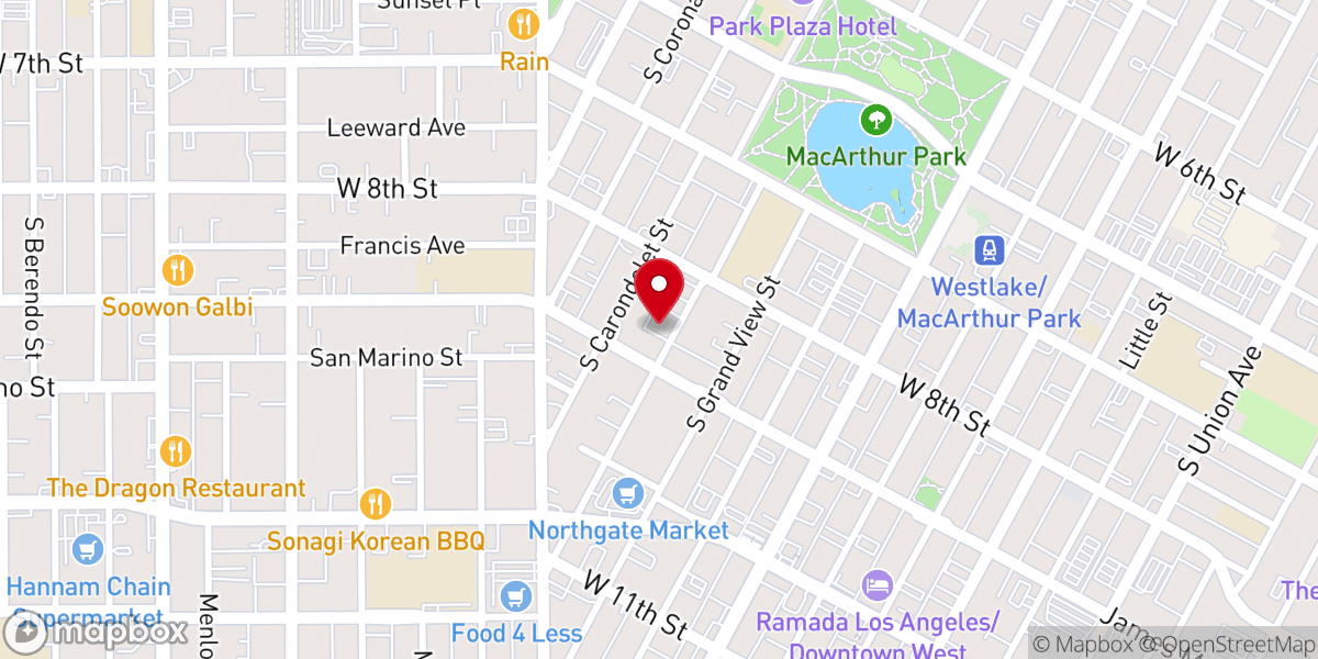 Map showing location of Filipino-American Southern Baptist Church