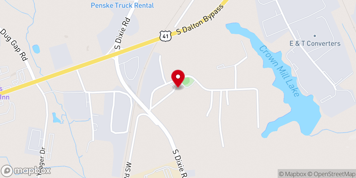 Map showing location of Center Point Baptist Church