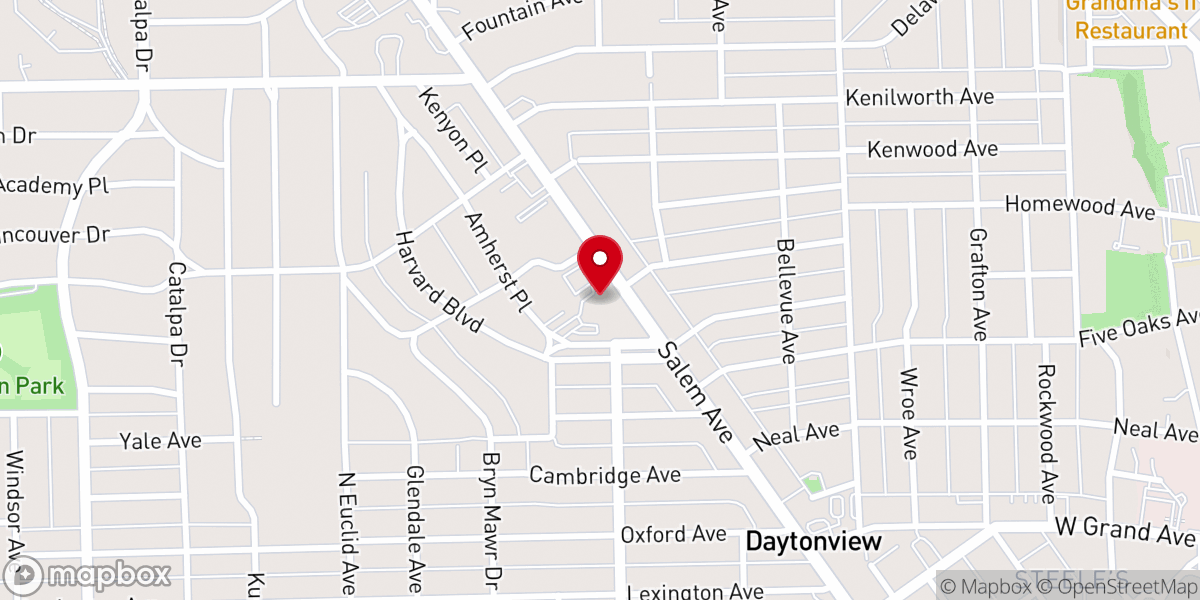 Map showing location of Grace Church of the Nazarene
