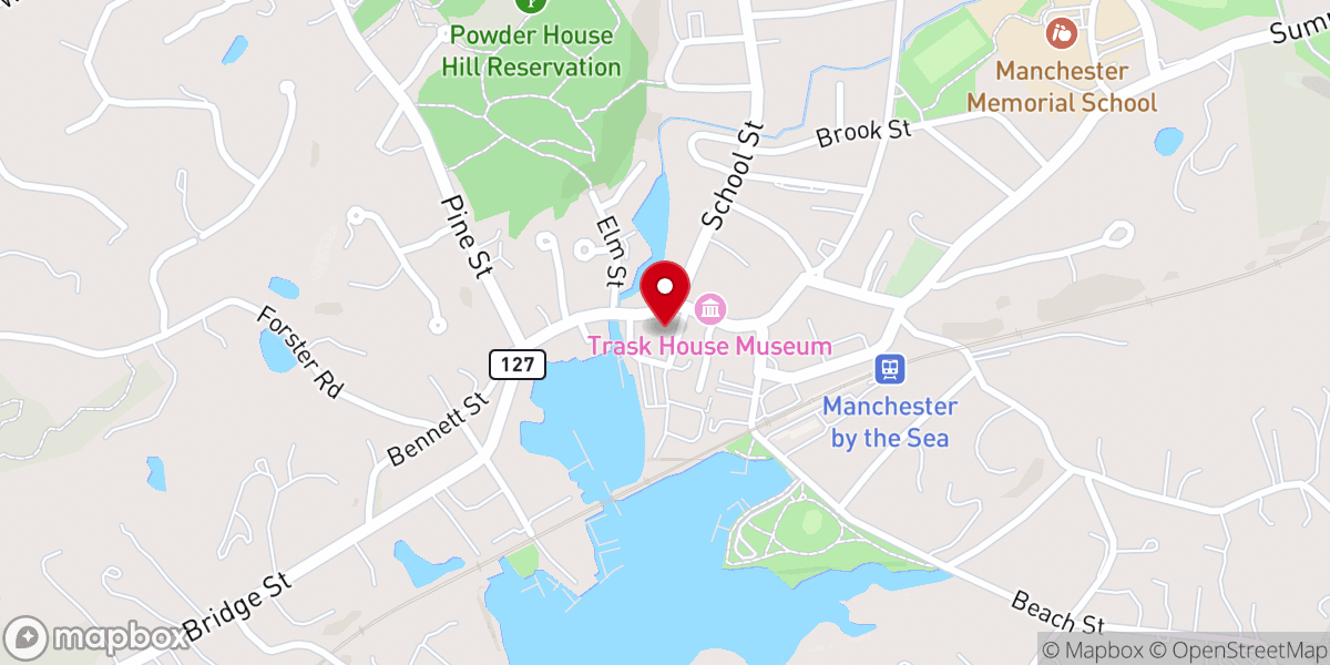 Map showing location of First Congregational Church