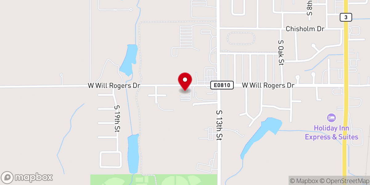 Map showing location of Kingfisher Church of Christ
