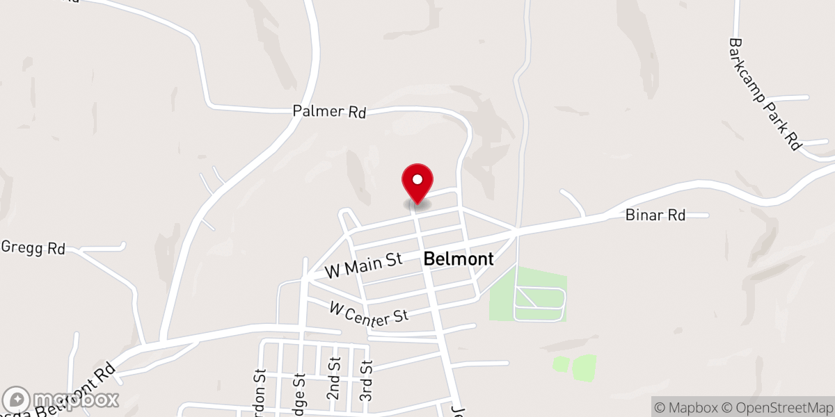 Map showing location of Hillcrest Bible Church