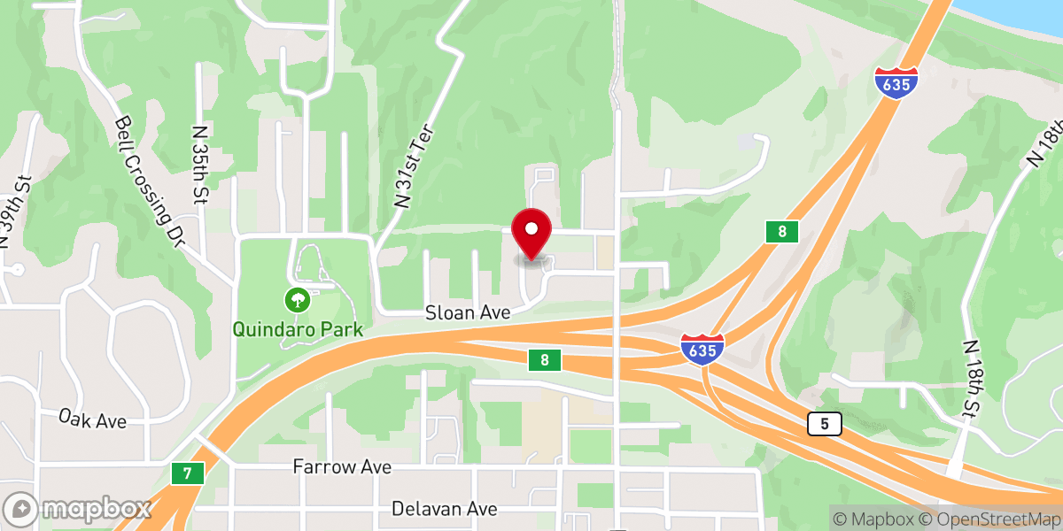 Map showing location of Allen Chapel AME Church
