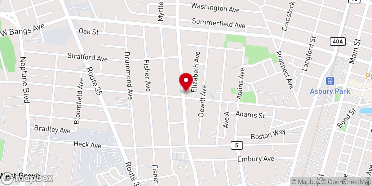 Map showing location of St. Peter Claver Church
