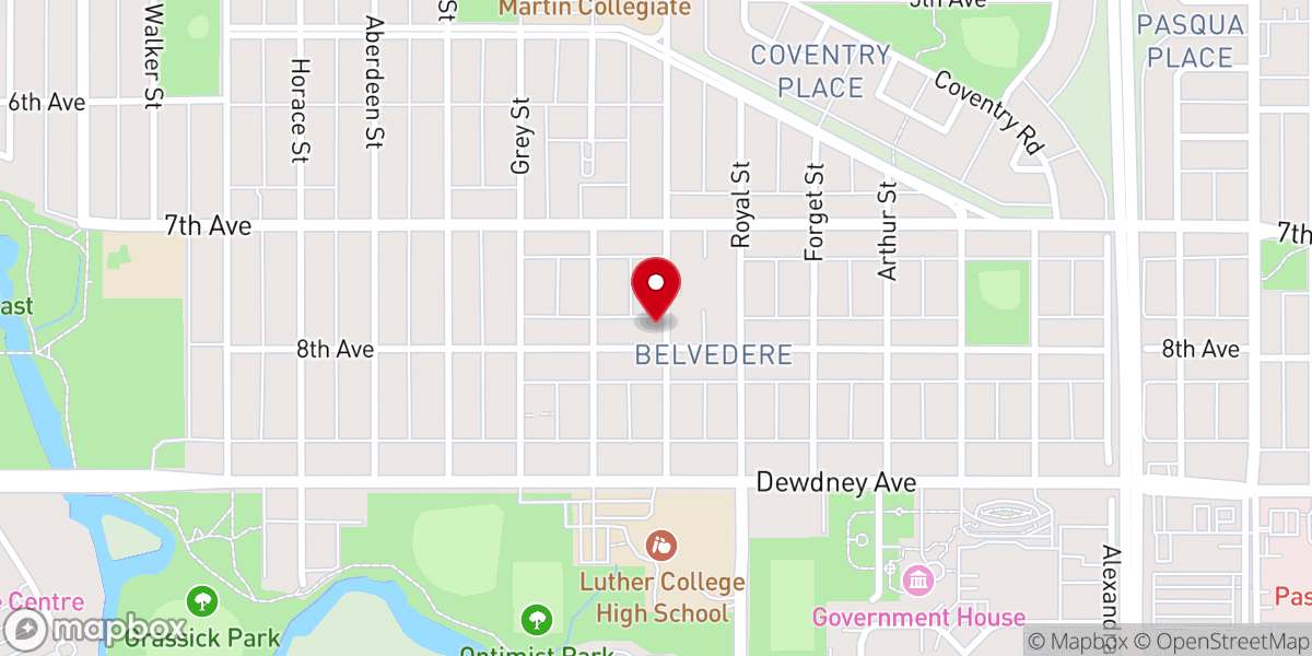 Map showing location of Anglican Church of the Redeemer