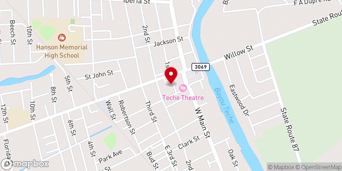 Map showing location of Franklin Fire Department Main Station