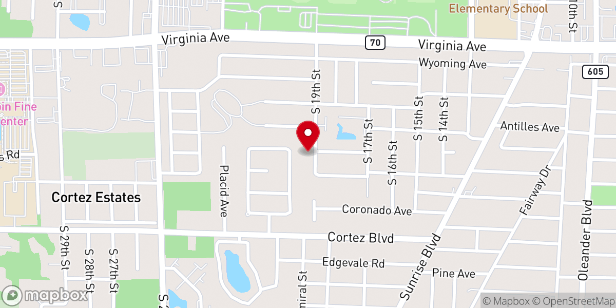 Map showing location of The Alliance Church Fort Pierce