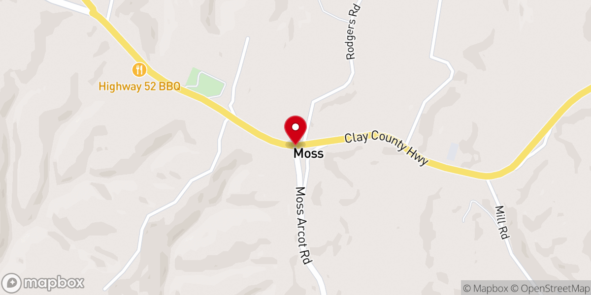 Map showing location of Moss