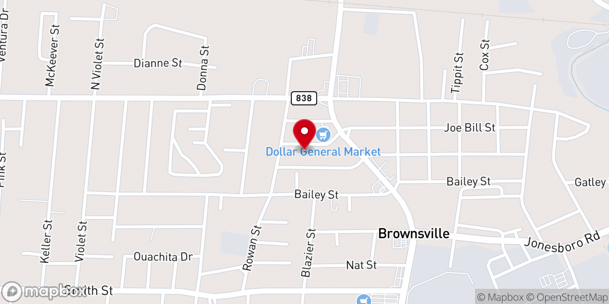 Map showing location of Living Waters Apostolic Church