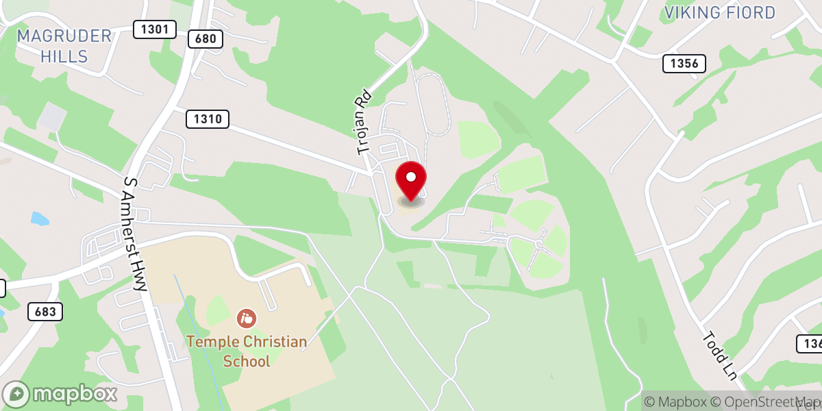 Map showing location of Grace Evangelical Free Church