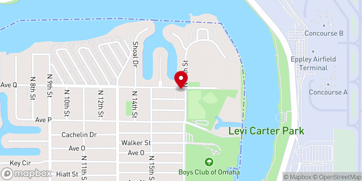 Map showing location of Lakeview Bible Church