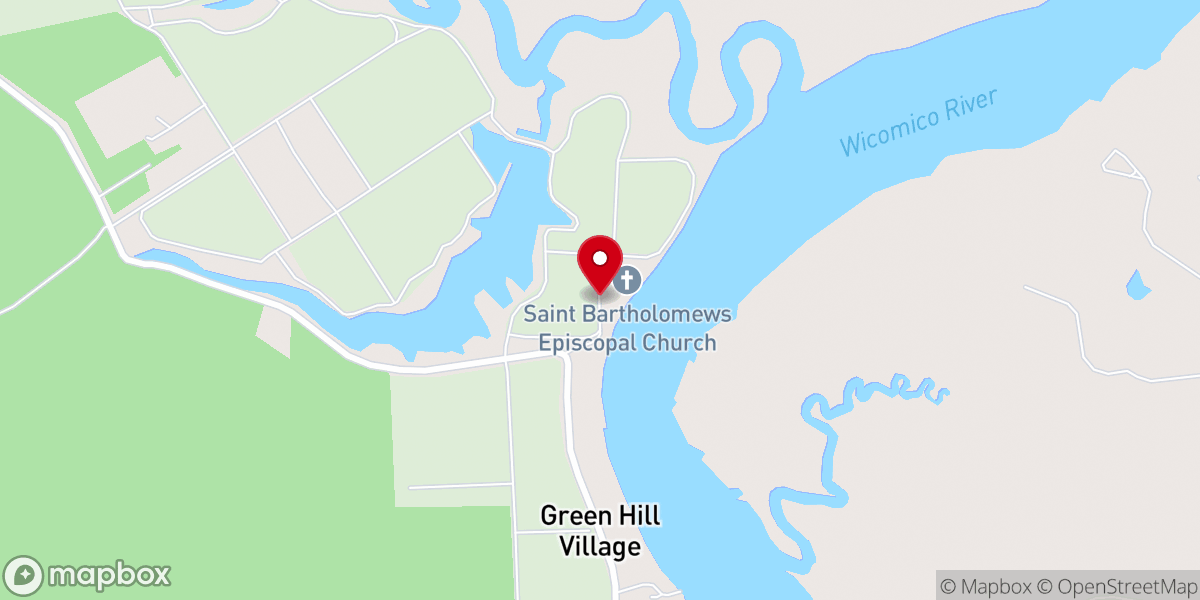 Map showing location of Saint Bartholomews Episcopal Church
