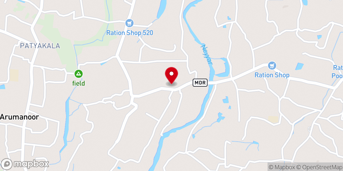 Map showing location of St. Jacob's Roman Catholic Church, Vattavila