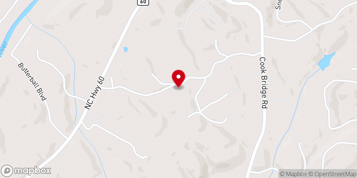 Map showing location of Snow Hill Church