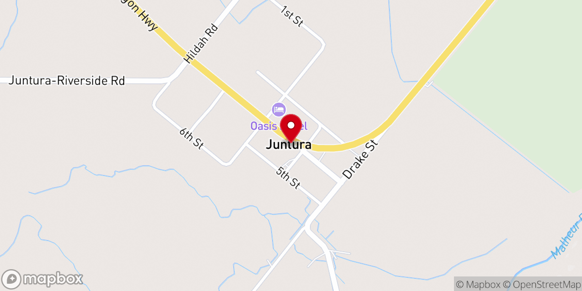 Map showing location of Juntura