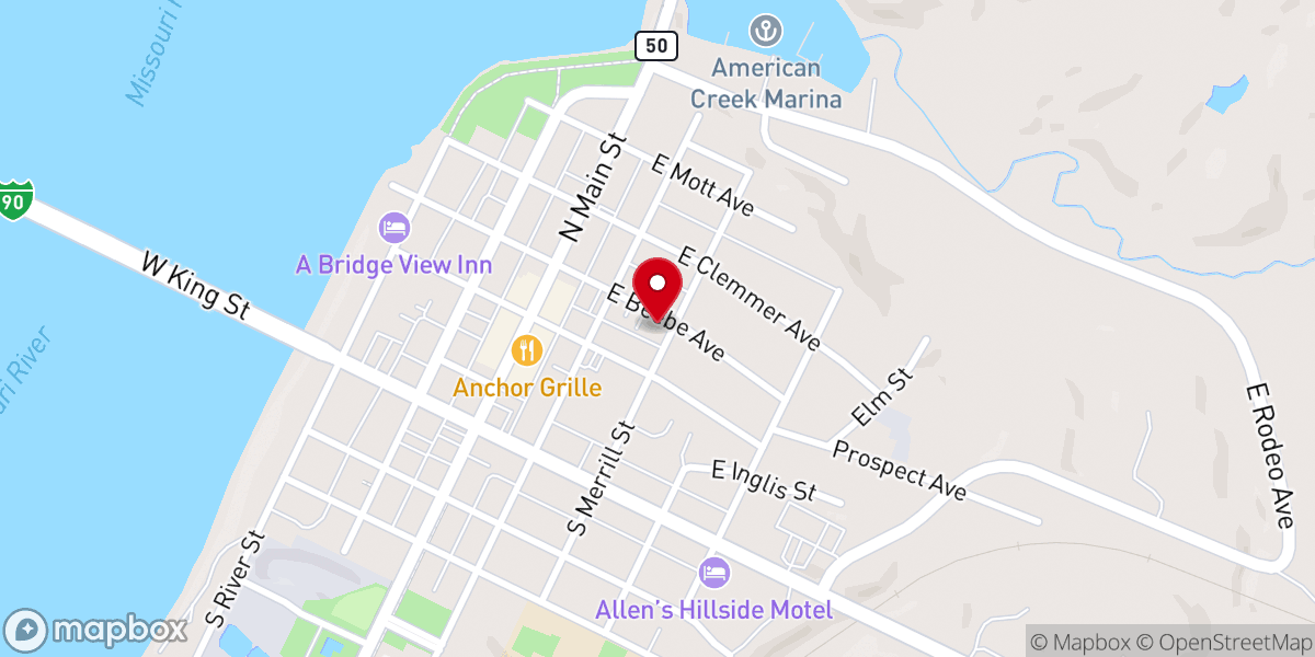 Map showing location of United Church of Christ
