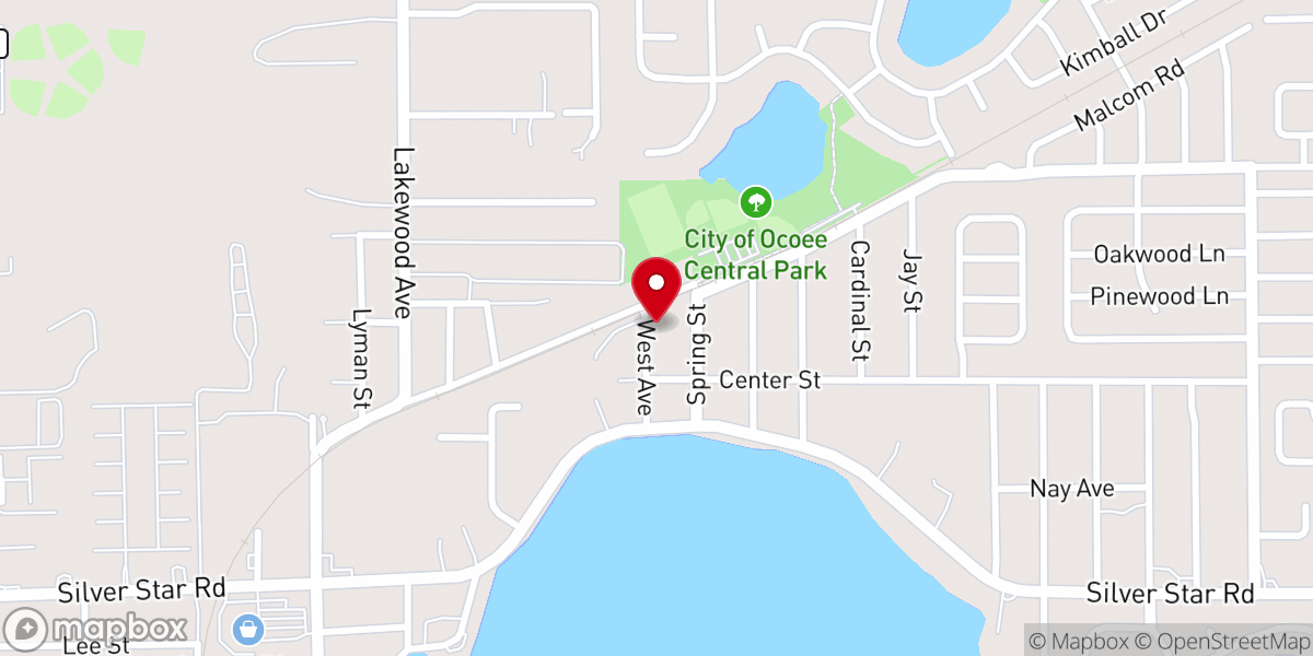 Map showing location of Starke Lake Baptist Church