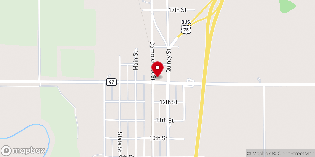 Map showing location of Verdigris Valley Christian