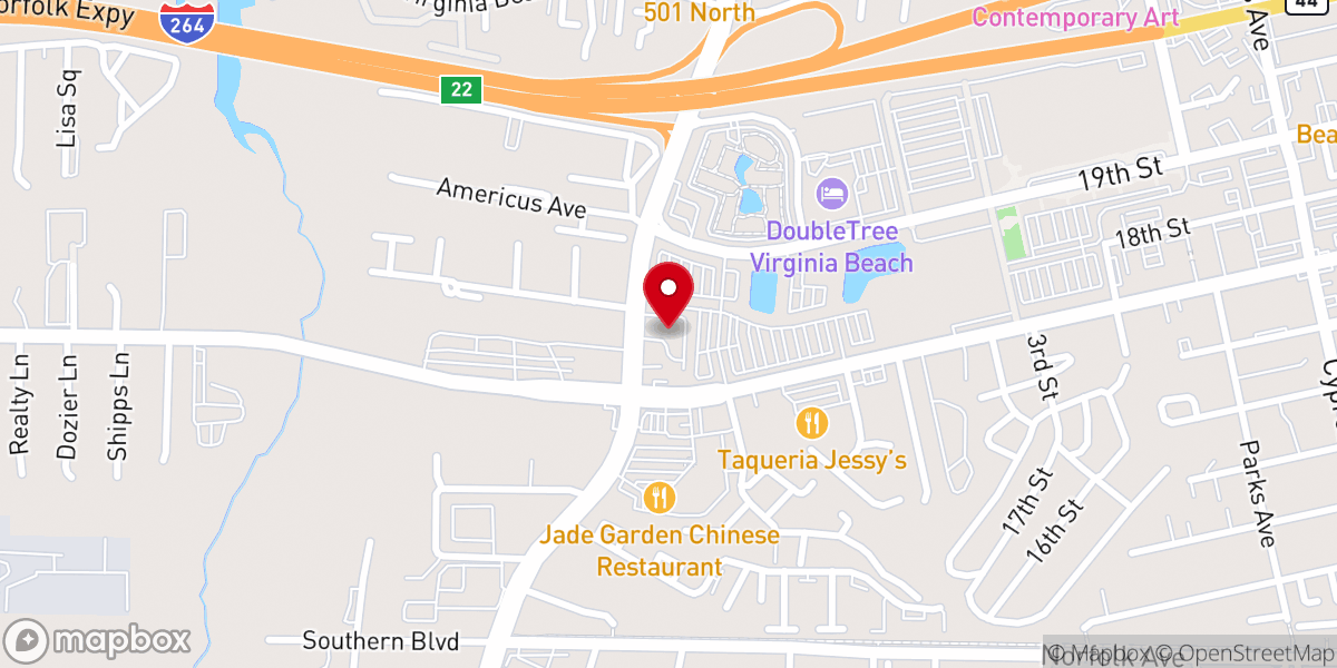 Map showing location of Mount Olive Baptist Church