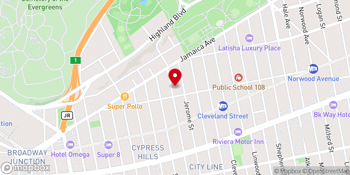 Map showing location of Lutheran Church of Reformation