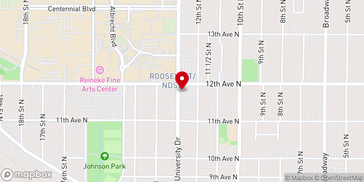 Map showing location of St. Paul's Newman Center