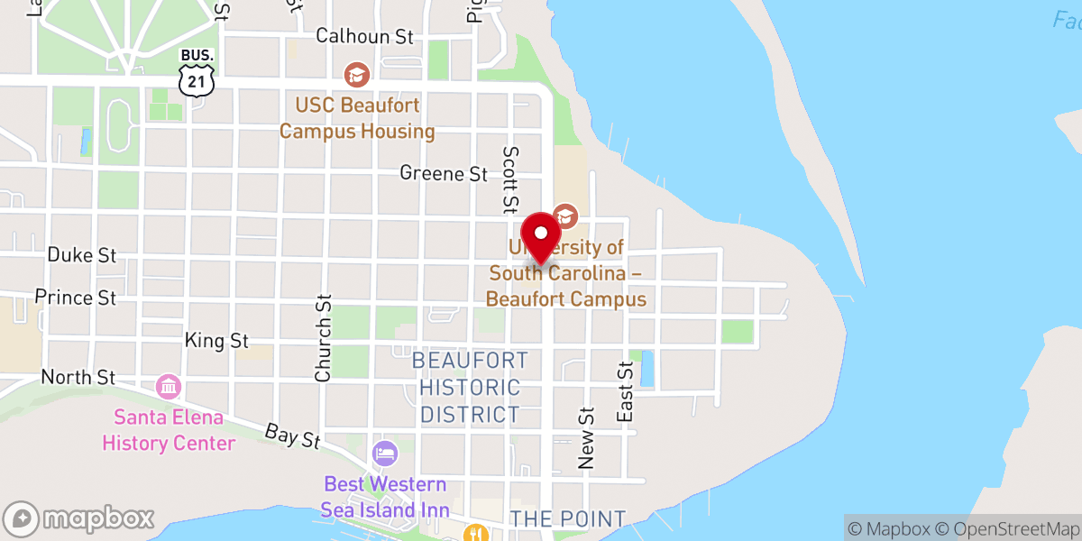 Map showing location of Historic St. Peter's Church and Historical Marker
