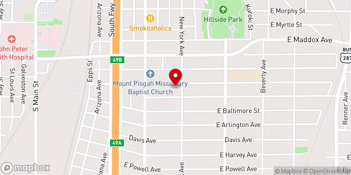 Map showing location of Fellowship MBC