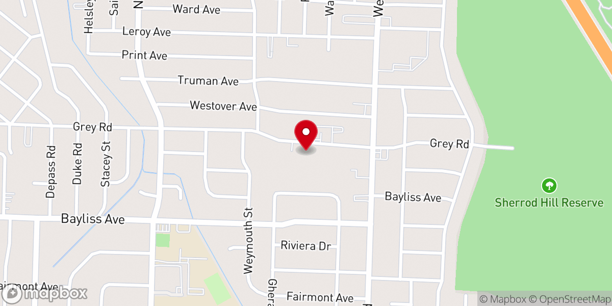 Map showing location of Reformed Baptist Church