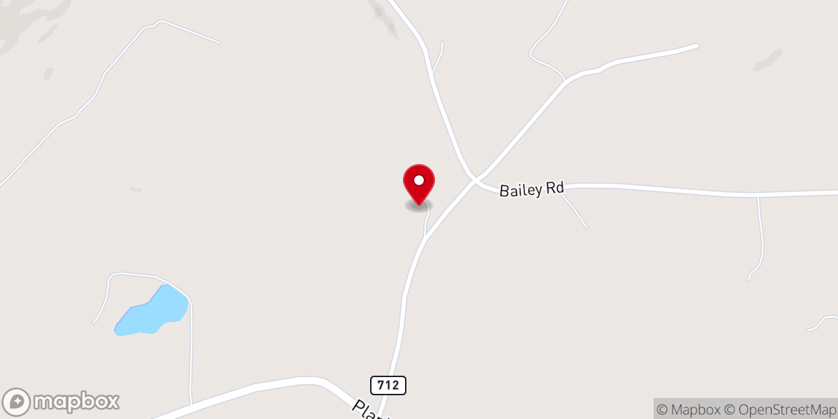 Map showing location of Ridgeway Baptist Church