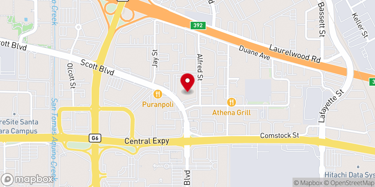 Map showing location of Bay Area Conference of Associates and Religious Inc