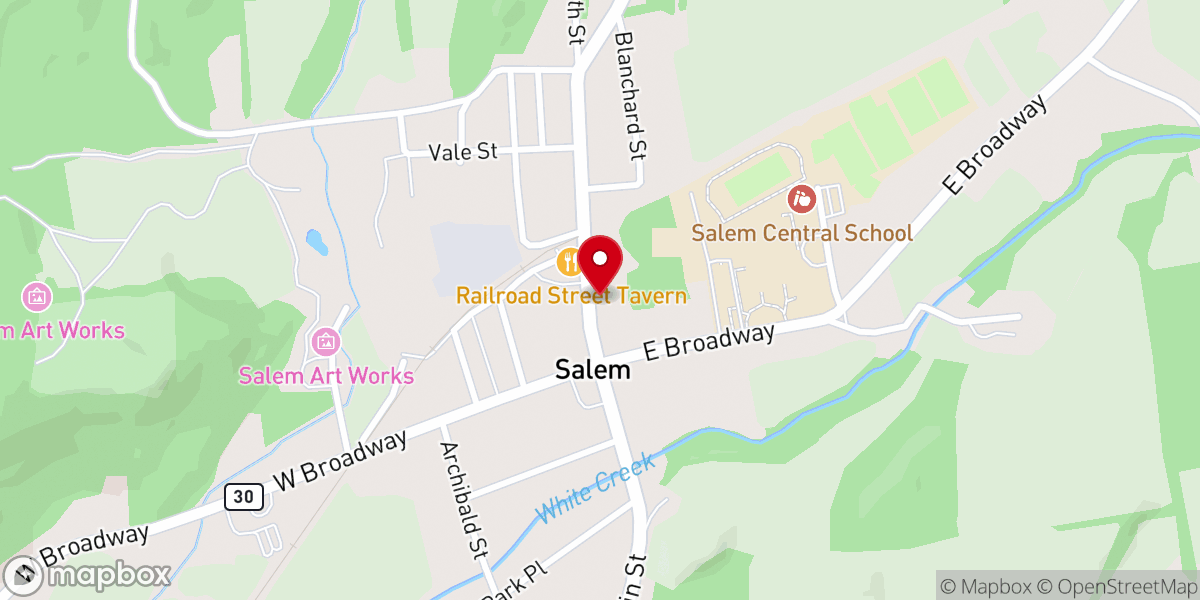 Map showing location of Salem Community Fellowship Church