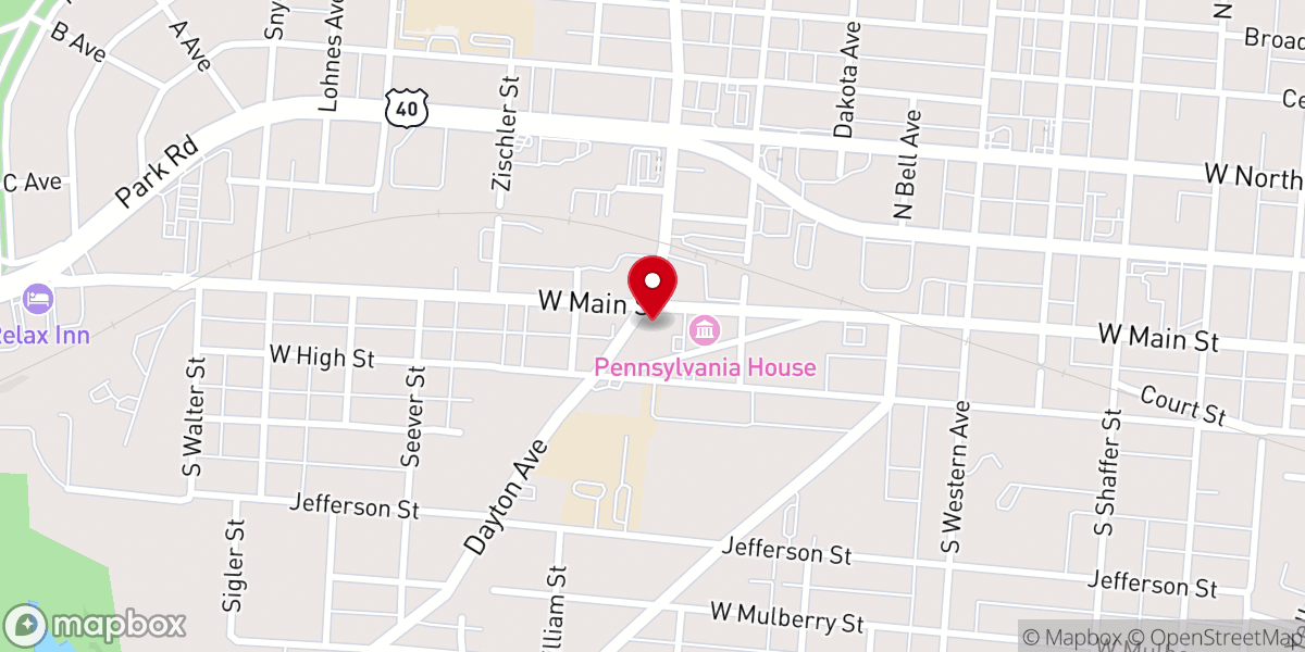 Map showing location of Grace United Methodist Church