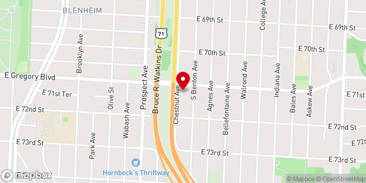 Map showing location of Skylight Baptist Church